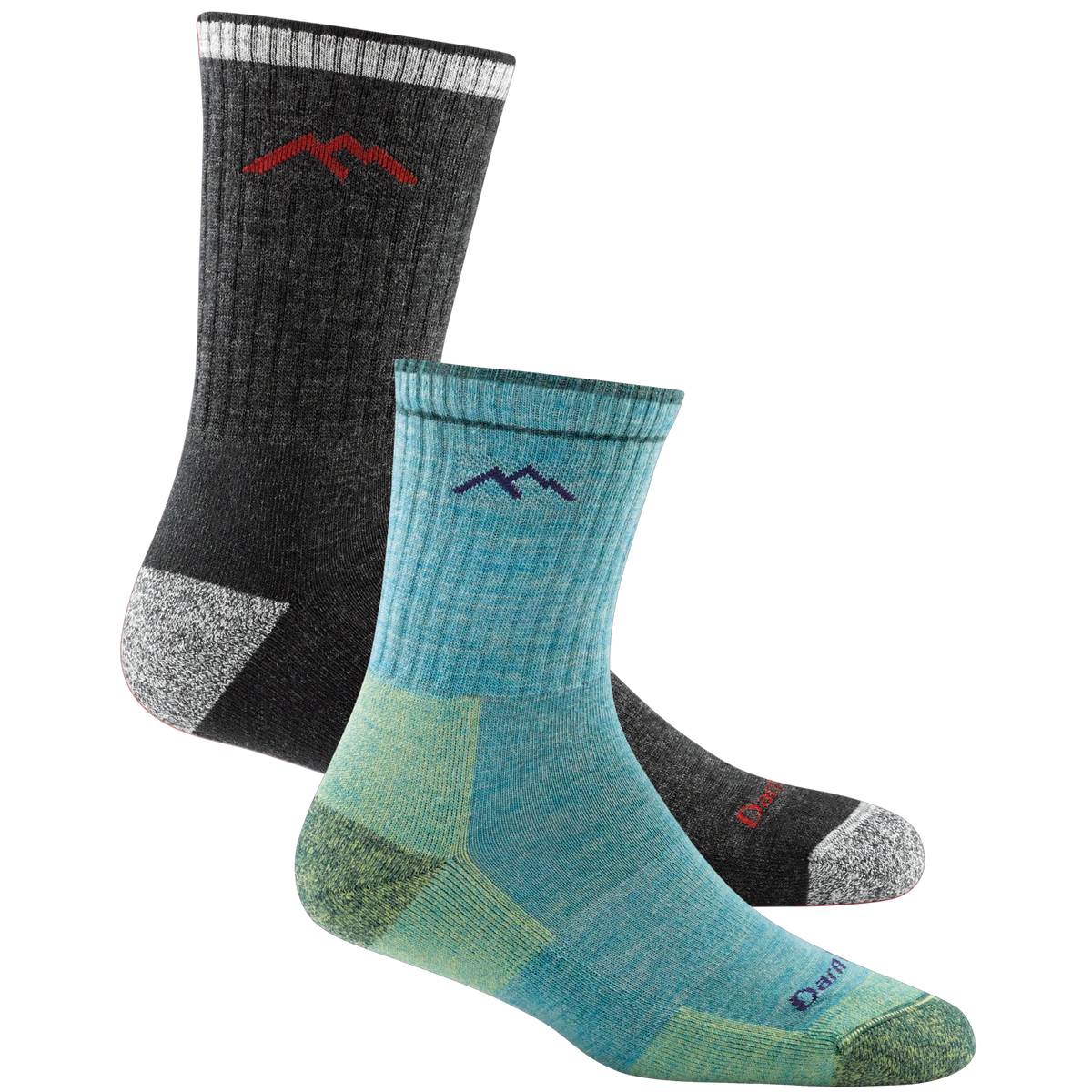 Men's and Women's Hiker Micro Crew 2-Pack Hiking Socks